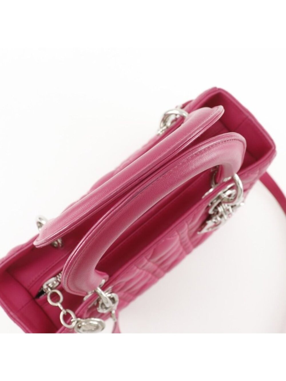 Dior Christian Cannage 2-Way Shoulder Leather Fuchsia - Picture 5 of 10